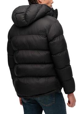 Veste matelassée à capuche Superdry Hooded Tech Padded noire pour homme