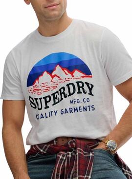 Maillot Superdry Great Outdoors blanc pour homme