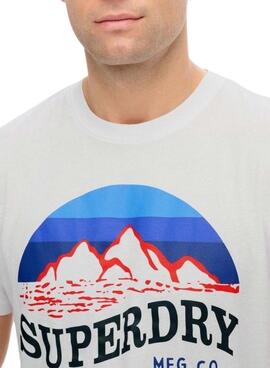 Maillot Superdry Great Outdoors blanc pour homme