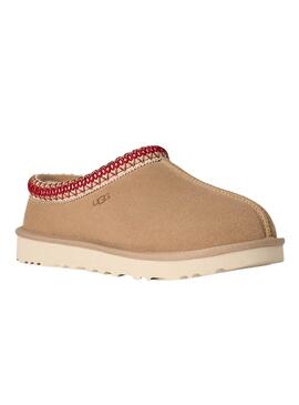 Sabots UGG Tasman II beige et grenat pour femme