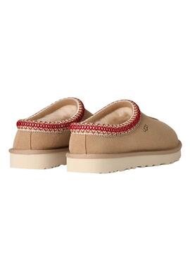 Sabots UGG Tasman II beige et grenat pour femme