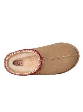 Sabots UGG Tasman II beige et grenat pour femme