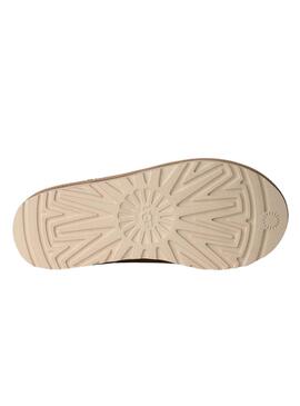 Sabots UGG Tasman II beige et grenat pour femme