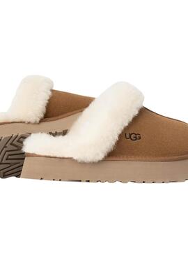 Chaussons UGG Disquette camel pour femme
