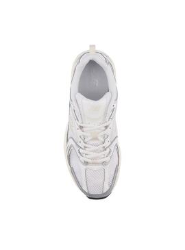 Sneakers New Balance 530 argent et blanc pour femme