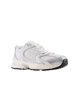Sneakers New Balance 530 argent et blanc pour femme