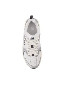 Baskets New Balance 530 argent et noir pour femme