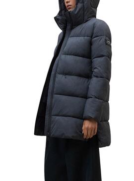 Manteau matelassé Ecoalf Marangu marine pour femme