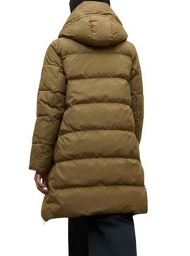 Manteau matelassé Ecoalf Manlie marron pour femme