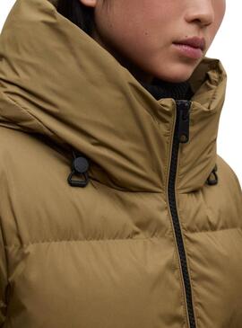 Manteau matelassé Ecoalf Manlie marron pour femme