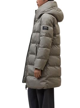 Manteau matelassé Ecoalf Manlie beige pour femme
