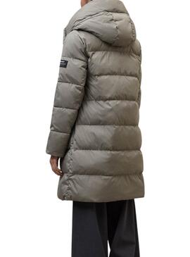 Manteau matelassé Ecoalf Manlie beige pour femme