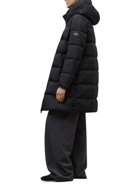 Manteau Ecoalf matelassé noir Manlie pour femme