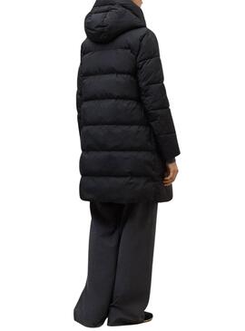 Manteau Ecoalf matelassé noir Manlie pour femme