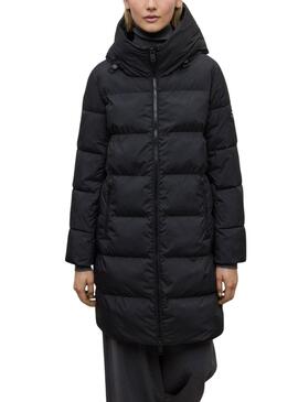 Manteau Ecoalf matelassé noir Manlie pour femme
