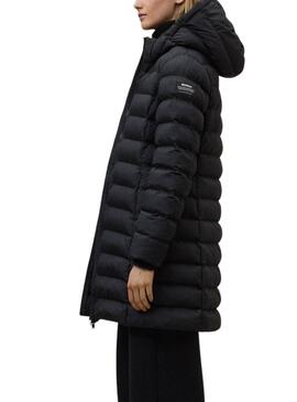 Manteau matelassé noir pour femme Ecoalf Cronulla