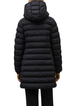 Manteau matelassé noir pour femme Ecoalf Cronulla