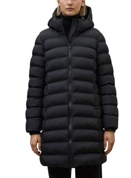 Manteau matelassé noir pour femme Ecoalf Cronulla