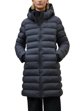 Manteau matelassé marine Ecoalf Cronulla pour femme