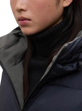 Manteau réversible Ecoalf Baru vert et marine pour femme