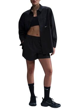 Chemise Nike Sportswear Chill Poplin noir pour femme