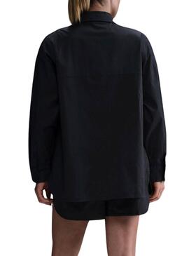 Chemise Nike Sportswear Chill Poplin noir pour femme