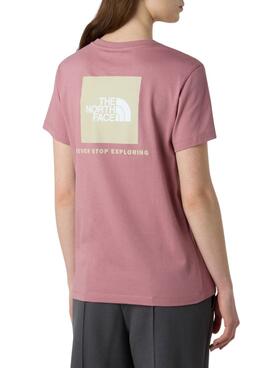 T-shirt The North Face Box rose pour femme.