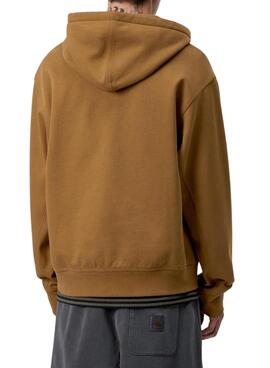 Sweat à capuche Carhartt marron à fermeture éclair pour homme