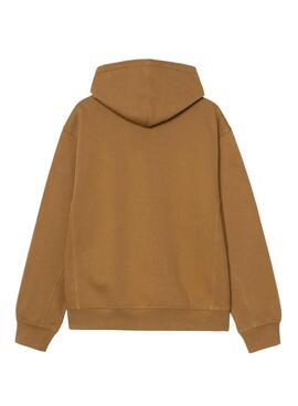 Sweat à capuche Carhartt marron à fermeture éclair pour homme