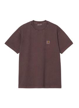 Maillot Carhartt teint en grenat pour homme
