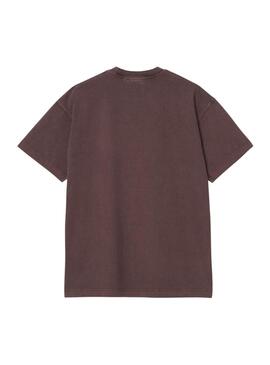 Maillot Carhartt teint en grenat pour homme