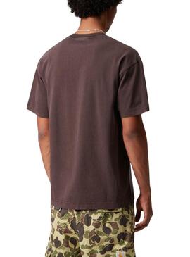 Maillot Carhartt teint en grenat pour homme