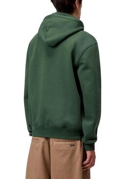 Sweatshirt Carhartt avec logo et capuche verte pour homme