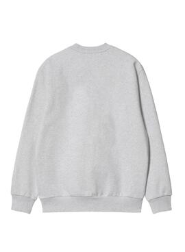 Sweatshirt Carhartt marque brodée grise pour homme