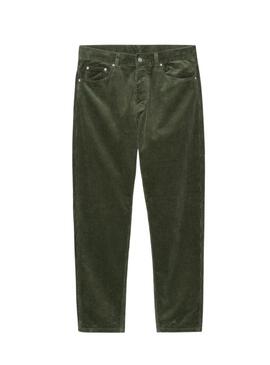 Pantalon Carhartt Newel en cotelé verde para hombre.