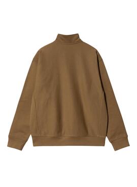 Sweat à demi-zip marron Carhartt pour homme