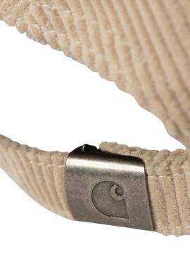 Casquette Carhartt Harlem en velours côtelé beige pour homme et femme.