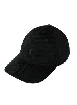 Casquette Carhartt Harlem en velours côtelé noir pour femme et homme