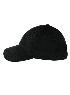 Casquette Carhartt Harlem en velours côtelé noir pour femme et homme