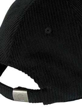 Casquette Carhartt Harlem en velours côtelé noir pour femme et homme