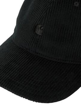 Casquette Carhartt Harlem en velours côtelé noir pour femme et homme