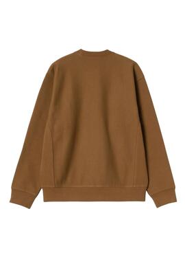 Sweatshirt Carhartt American Script marron pour homme