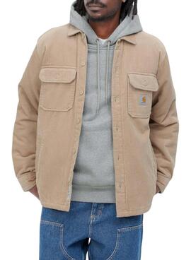 Veste chemise Carhartt Whitsome beige pour homme