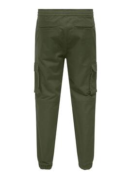 Pantalon Only and Sons Garda vert pour homme