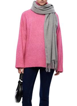 Écharpe grise Pieces Pckial pour femme