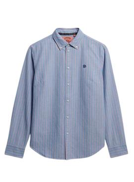 Chemise Superdry slim Oxford à rayures bleues pour femme