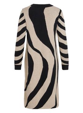 Robe Vila Vitif en jacquard camel pour femme