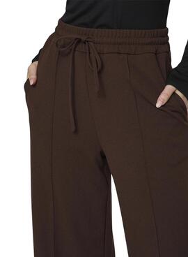 Pantalon Vila Viclua marron pour femme