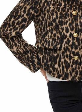 Veste Vila Visimba imprimé léopard pour femme