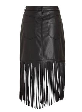 Jupe Vila Viprana à franges noire pour femme